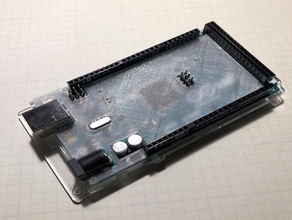 arduino mega rev3 board cover light electronics case enclosure 3d print model - Mito3D
