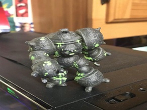 wandering cauldron 3d printing dnd golem miniature 3d print model - Mito3D