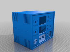 lab power supply-3 channel x 5 amp electronics current meter digital voltmeter equipment supply psu case 3d print model - Mito3D