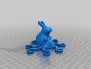 buntopus Kunst bun bunny erschreckend mashups octopus thigns verboten welp 3d print model - Mito3D