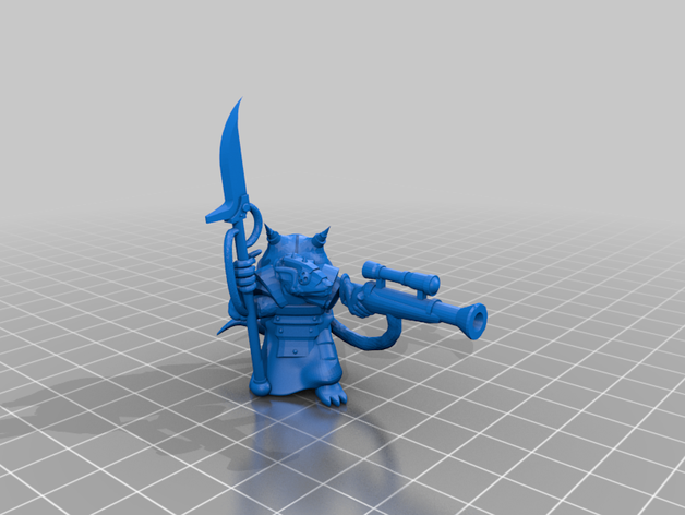 ratmen engenheiro brinquedos & games clã skryre skaven 3D print model - Mito3D