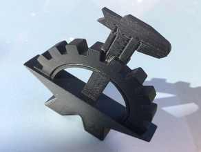 factory records anvil gear caliper logo signs & logos 3d print model - Mito3D