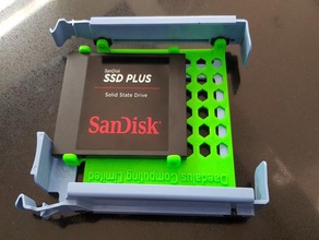 deslocamento de ssd, placa pcs dell computador hdd adaptador ssd montagem 3d print model - Mito3D