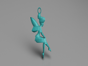 tinker bell earrings disney earring fairy idealab pendant pendants peter pan tink 3d print model - Mito3D