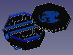 génie dicebox-système - figuresmall-boîte de dé contre-cotes supérieures jeux les dés boîte donjons dragons dessus table 3d print model - Mito3D