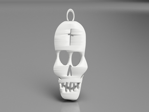 skull earring earrings fashion halloween haloween pendant pendants 3d print model - Mito3D