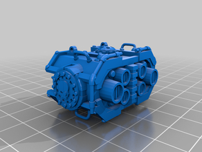 dominion crusader mk3 torpedo launcher 28mm Spiele 28 tabletop 3d print model - Mito3D