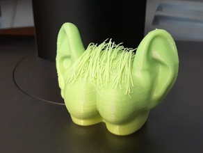 arsch mit ohren haaren - poilue bout à des oreilles sculptures 3d print model - Mito3D