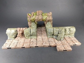 openforge 20 dry cave release 1 limestone basics toy & game accessories cavern dnd tiles dungeon miniatures openforge2 pathfinder rpg tabletop terrain tile 3d print model - Mito3D