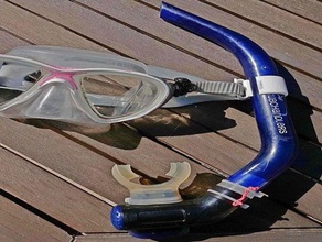 clip masque tuba snorkel mask sport & outdoors attache snorkelclip support parts 3d print model - Mito3D