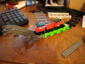 lego dar hat inşaat oyuncaklar uyumlu parça tren yolu rayları 3d print model - Mito3D