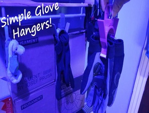 simple glove hangers organization functional organisation rails 3d print model - Mito3D