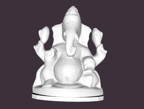 ganesh sans dettaglio sculture seduto ganesha statua 3d print model - Mito3D