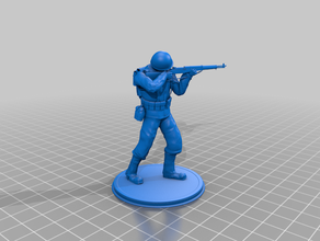 infanter americana ww2 Menschen 3d print model - Mito3D