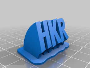 hkr desk nameplate office customized 3d print model - Mito3D
