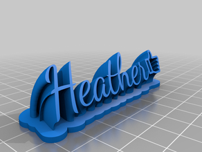 heather tu de la oficina personalizado 3d print model - Mito3D