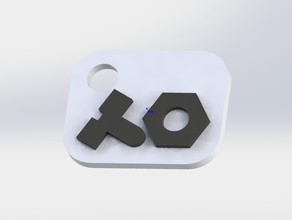 teenage engineering logo keychain de porte-clés Le 3d l'ingénierie un trousseau clés l'op-1 op1 support bobine les adolescentes te 3d print model - Mito3D