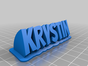 k nome office personalizado 3d print model - Mito3D