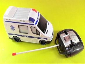 rc polizia van ruota ambulanza auto hub di rim la 3d print model - Mito3D