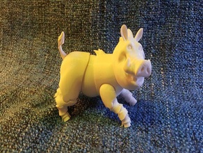 jabalí pumbaa rey león juguetes y accesorios de juego animal bjd figura 3d print model - Mito3D