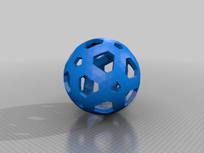 icosahedral7v 1 2 3 8 28 29 30 0 9 15 35 36 Mathe-Kunst dome geodätische ikosaedrischen sphere 3d print model - Mito3D