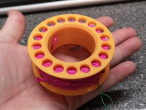 wire cable fishing spool holder pocket size scaleable sport & outdoors string 3d print model - Mito3D
