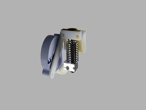 e3d compatible extruder mount radial fan 3d printer parts hotend duct holder part 3d print model - Mito3D