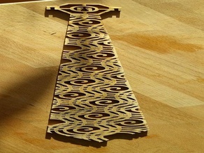 lasercut cravate motif de spirale ne plie pas accessoires cravatta coupe la mode krawatte laser 3d print model - Mito3D