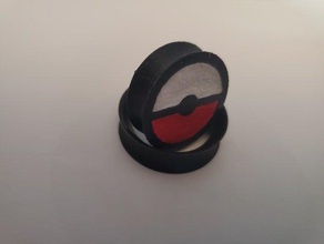 pokeball plugs gauges 1 inch earrings ear pokemon 3d print model - Mito3D
