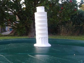 leaning tower pisa cut buildings & structures monument 3d print model - Mito3D