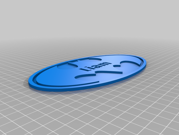 batman liam 2d art logo sign 3D print model - Mito3D