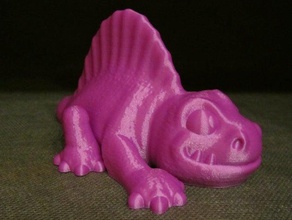dimetrodon easy print no support models animal baby cartoon dino dinosaur figure model sculpture supportless 3d print model - Mito3D