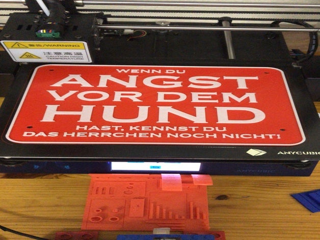 doorsign - angst vor dem hund signos y logotipos el alemán alemania 3D print model - Mito3D