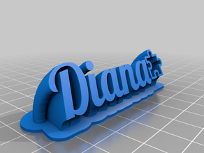 diana office personalizado 3d print model - Mito3D