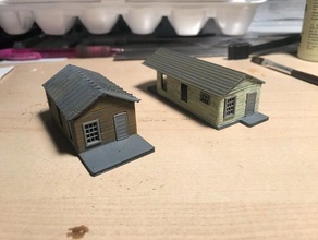 shotgun house n scale 3d-drucken 3d print model - Mito3D