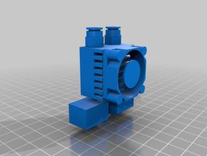 chimera nozzle 2 out mockup 3d printer parts clone dual extrusion part 3d print model - Mito3D