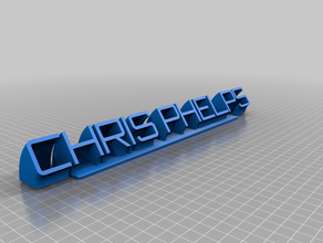 chris name plate office customized 3d print model - Mito3D
