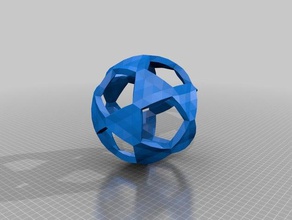 convexicosahedral7v 3 9 15 30 35 36 math art convex dome geodesic icosahedral sphere 3d print model - Mito3D