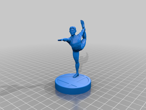 o wii fit trainer amiibo - dançarina brinquedo & acessórios para jogos nintendo smash bros super 3d print model - Mito3D