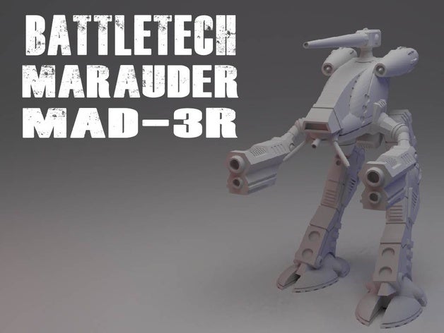 marauder juegos y juguetes battletech glaug macross mad-3r mech mechwarrior robotech tablero de la mesa juego zentraedi oficial vaina 3D print model - Mito3D