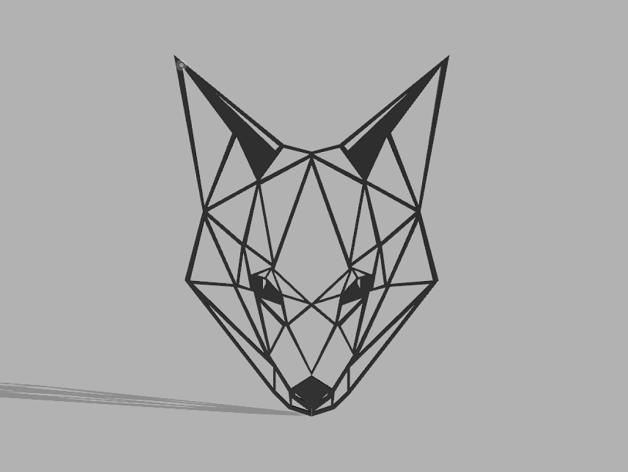 düşük poli fox dekorasyon dekor dekoratif av avcı lowpoly poly 3D print model - Mito3D