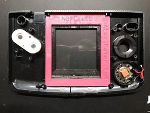 neogeo pocket color lcd mod kit de supports les jeux vidéo modding neo geo rétro consoles retro gaming 3d print model - Mito3D