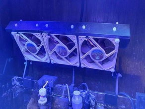 quiet water cooling fan ramp reef tank pets 3d print model - Mito3D