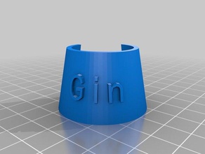 gin tag food & drink customized 3d print model - Mito3D