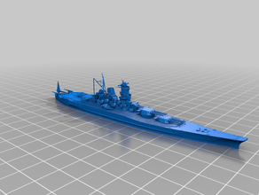 cuirassé japonais yamato Les imprimantes 3d battleship 3d print model - Mito3D
