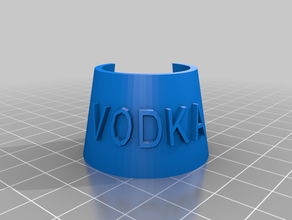 vodka label food & drink customized 3d print model - Mito3D