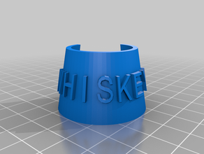 whiskey label food & drink customized 3d print model - Mito3D