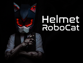 helmet robocat costume cat cosplay prop gundam led light robot 3d print model - Mito3D