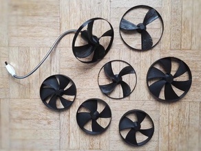 turbine propeller fan generator v2 engineering customizable openscad 3d print model - Mito3D