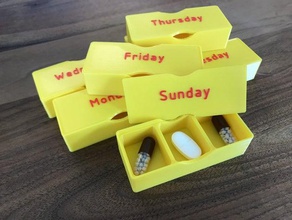 pill box organization 3d print model - Mito3D